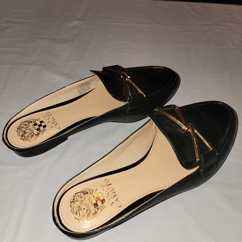 Vince Camuto Blk Loafers shoes Sz 6.5